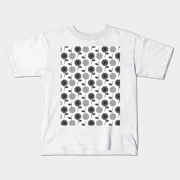 Flower plant seamless pattern Kids T-Shirt by Spinkly